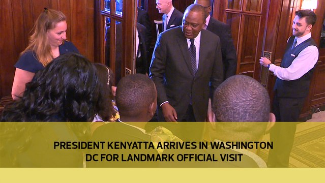 President Kenyatta arrives in washington DC for landmark official visit