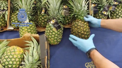 Hallan 67 kilos de cocaína en el interior de piñas huecas en Mercamadrid