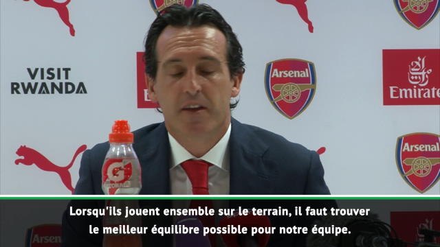 Arsenal - Emery : Il faut trouver le meilleur équilibre avec Aubameyang et Lacazette
