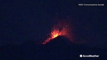 Mount Etna volcano active again in Italy