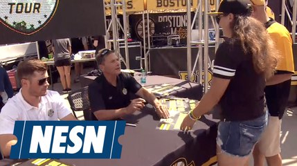 Bruce Cassidy talks to fans in Providence, RI