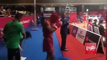 Khalid Hotak, member of the Afghan Wushu team, won a bronze medal by defeating his Pakistani and Laos rivals in the 2018 Asian Games in Indonesia on Tuesday nig