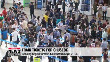 Window opens to buy train tickets for Chuseok