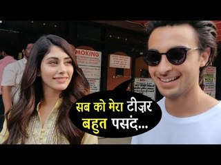 Aayush Sharma और Warina Hussain पहुंचे Gaiety Galaxy LOVERATRI का टीज़र देखने