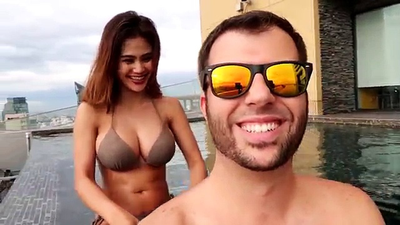 Short Swim In Infinity Pool - Thai Girl Cosplay Fun