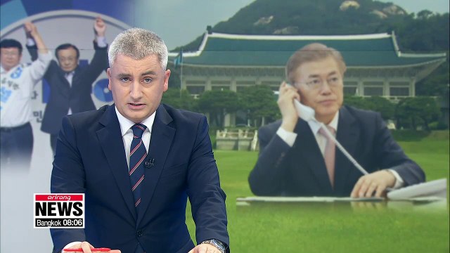 President Moon tells new ruling party leader of plans to bring lawmakers to Pyongyang