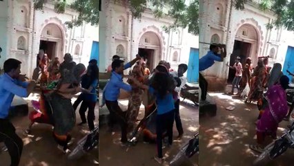 मायके से लौटी पत्नी पर ससुरालवालों ने कर दी लाठियों की बरसात, देखें VIDEO