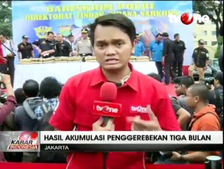 Bareskrim Polri Gelar Bukti Ganja Seberat 2,1 Ton