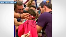 Un enfant fond en larmes devant Lionel Messi !