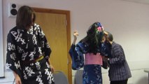 Trying on Japanese summer casual  kimonos
