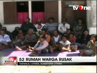 Puting Beliung dan Hujan Es Rusak 52 Rumah di Tapanuli Utara