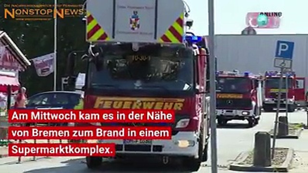 Am Mittwoch gegen 10.45 Uhr geriet ein Imbiss in einem Verbrauchermarkt in der Proppstraße in Groß Mackenstedt in Niedersachsen in Brand. Die ersten eintreffend