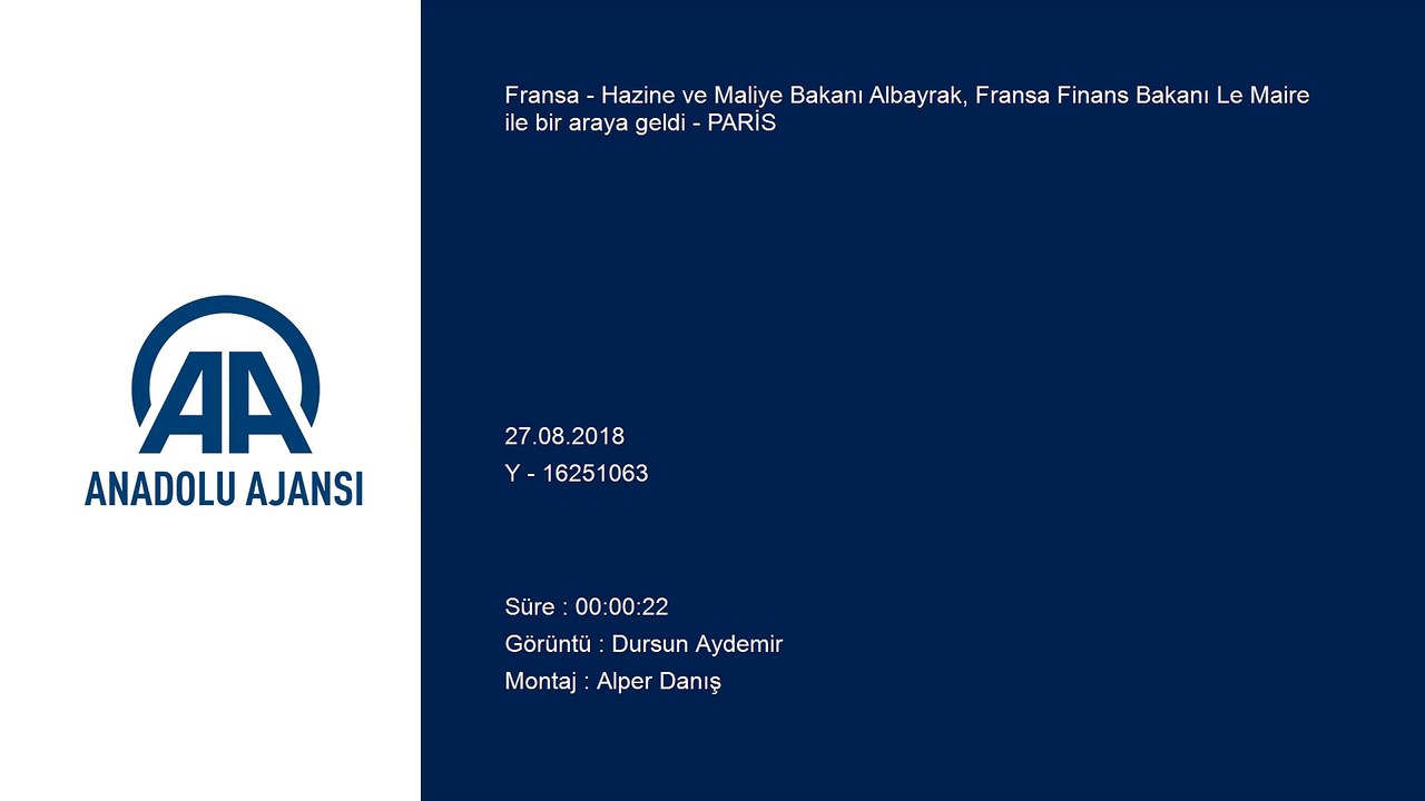 Hazine ve Maliye Bakanı Albayrak, Fransa Finans Bakanı Le Maire ile bir araya geldi - PARİS