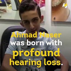 Watch as 16-year-old Ahmad hears his mother's voice for the first time.