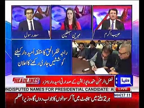 The number game shows that PTI's presidential candidate will win, Fazal ur Rehman working for his pound of flesh - Habib Akram