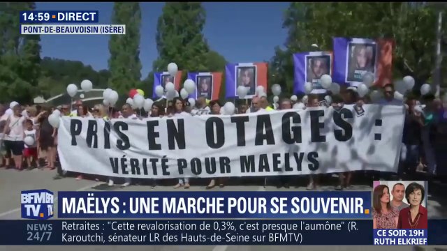 La marche blanche en hommage à Maëlys a débuté à Pont-de-Beauvoisin, en Isère
