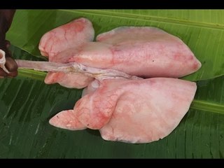 Goat LUNGS Prepared by my daddy / Very old traditional style / VILLAGE FOOD FACTORY