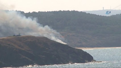 Beykoz Riva'da askeriye ait alanda orman yangını çıktı