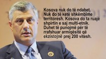 Thaçi kunder ndarjes se Kosoves