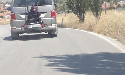 Kadını bagaja bağlayıp taşıdılar