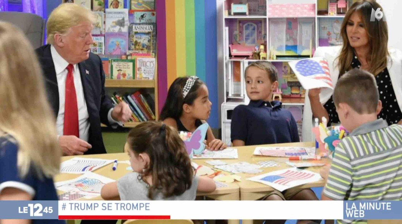 Donald Trump se trompe sur les couleurs du drapeau Américain - ZAPPING ACTU DU 27/08/2018