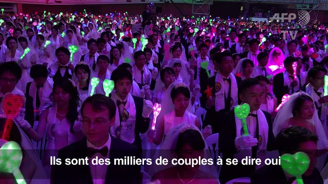 Corée du Sud: cérémonie de mariages collectifs de la secte Moon