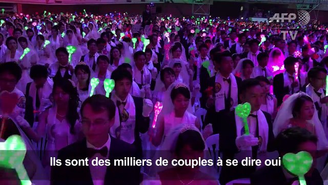 Corée du Sud: cérémonie de mariages collectifs de la secte Moon