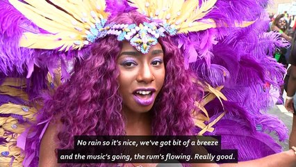 Carnival goers in high spirits despite rain and security