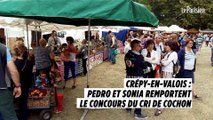 Crépy-en-Valois : Pedro et Sonia remportent le concours du cri de cochon