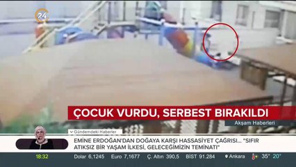 Parkta oynayan çocuklara kurşun
