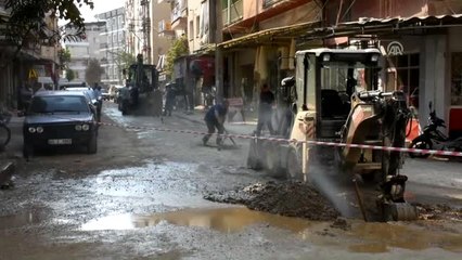 Turgutlu'da Doğalgaz Borusu Patladı