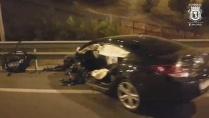 Kamikaze provoca accidente en la M-30 con cinco vehículos implicados