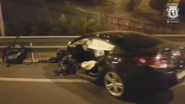 Kamikaze provoca accidente en la M-30 con cinco vehículos implicados