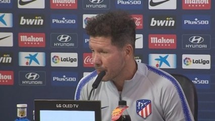 Simeone: "Filipe va a jugar, mi cabeza está solo en el Valencia"