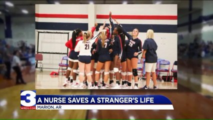Nurse Saves Man`s Life at High School Volleyball Game