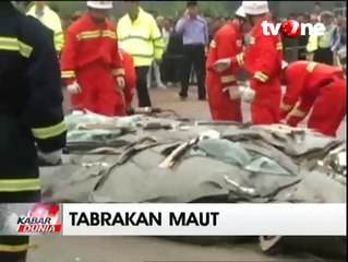 Kecelakaan Truk vs Minibus di Tiongkok, 6 Orang Tewas