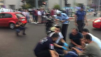 Motosiklet ve Bisikletin çarpışması sonucu iki kişi yaralandı