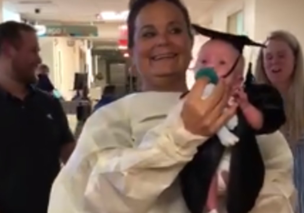 Baby Boy Dons Tiny Cap and Gown as He 'Graduates' From NICU
