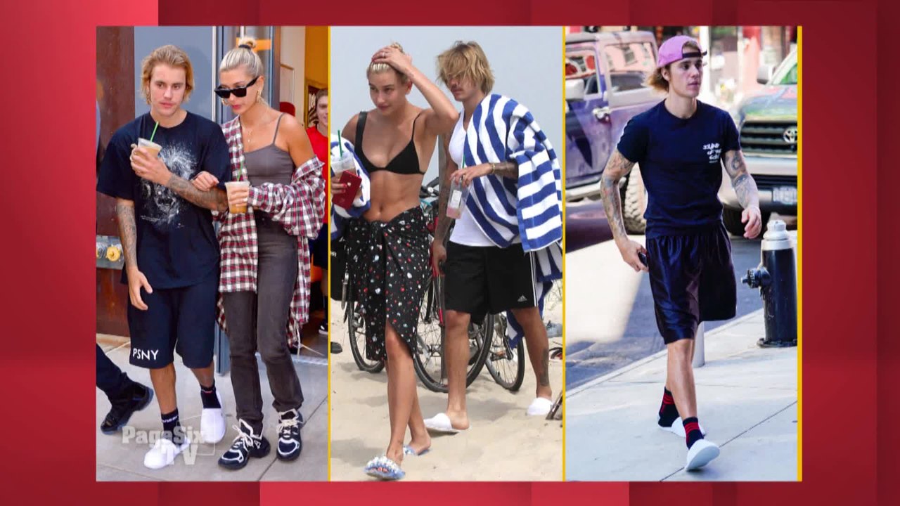 Whatever you do, don't look down... or you're gonna catch a glimpse of @JustinBieber wearing hotel slippers and socks! Is it too late now for him to say sorry for his repeated fashion faux pas? #PageSixTV