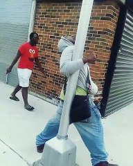 Man Mysteriously Stuck to Pole