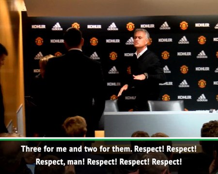 Mourinho walks out of press conference, demanding 'respect'