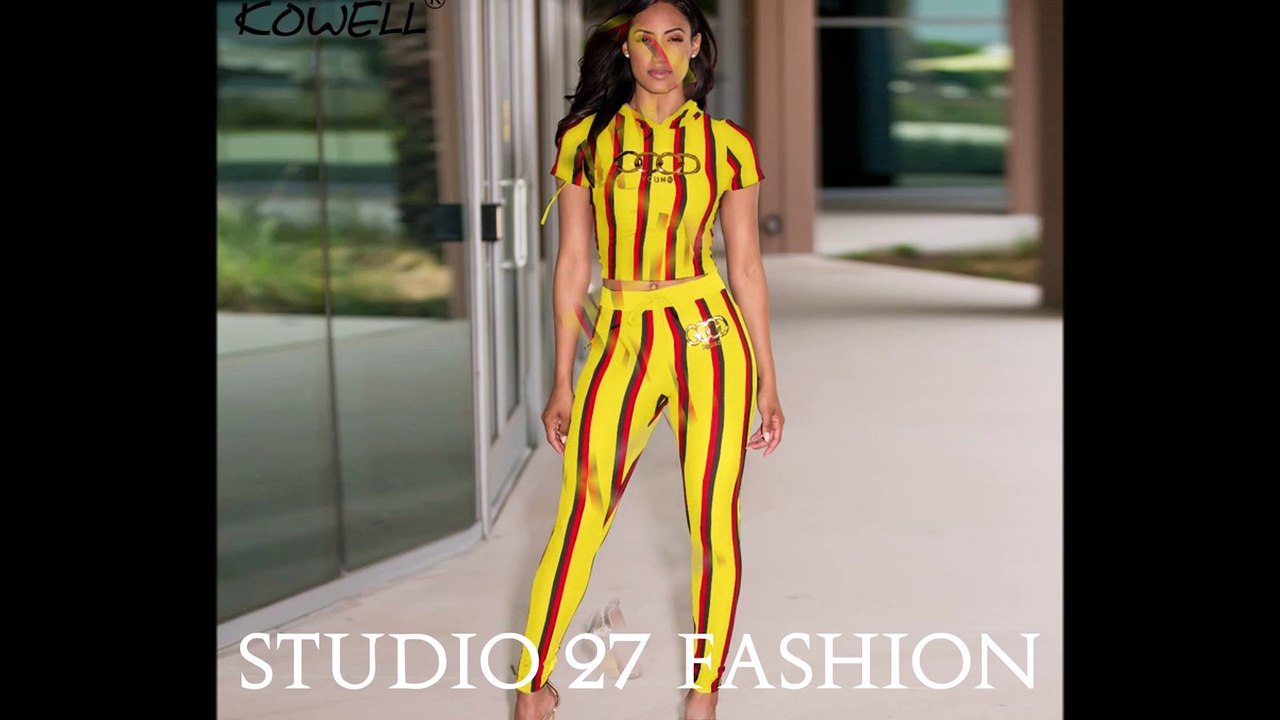 Stripe casual women jumpsuit romper Printing Elastic two piece suit jumpsuit romper High waist fitness playsuit jumpsuit 2018