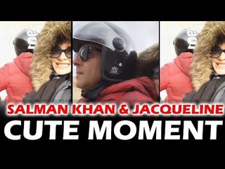 सलमान और जैकलिन का क्यूट मोमेंट, रेस 3 के सेट पर