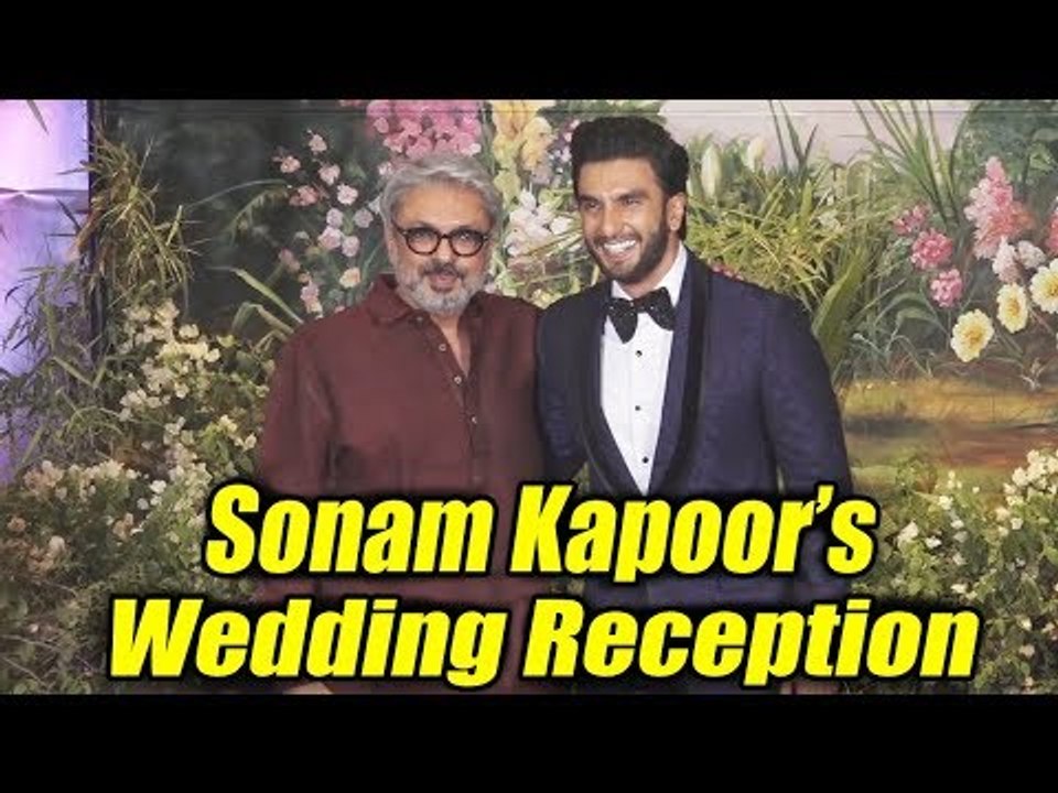रणवीर सिंह और संजय लीला पहुंचे सोनम कपूर और आनंद आहूजा के वेडिंग रिसेप्शन पर