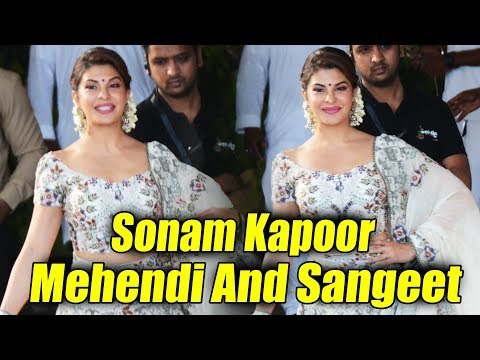 जैकलिन फर्नॅंडेज़ पोहची सोनम कपूर - आनंद आहूजा संगीत पर