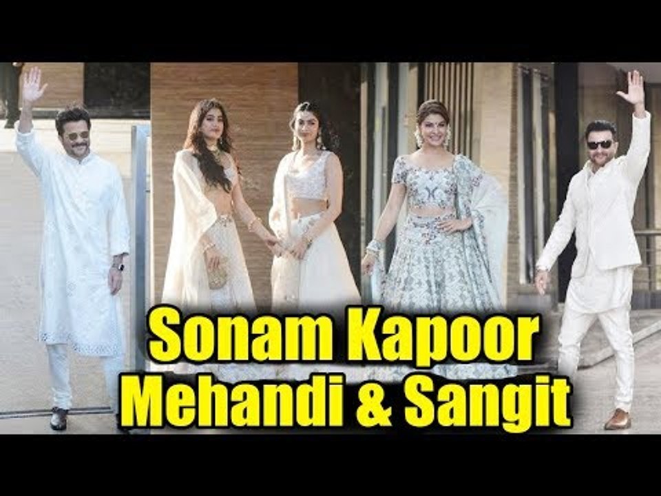 बॉलीवुड सेलेब्स पोहंचे सोनम कपूर की मेहँदी और संगीत रसम पर