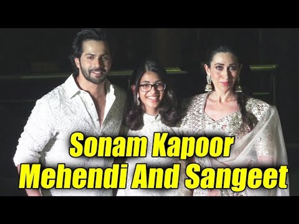 वरुण धवन पहुंचे सोनम कपूर - आनंद आहूजा के संगीत पर