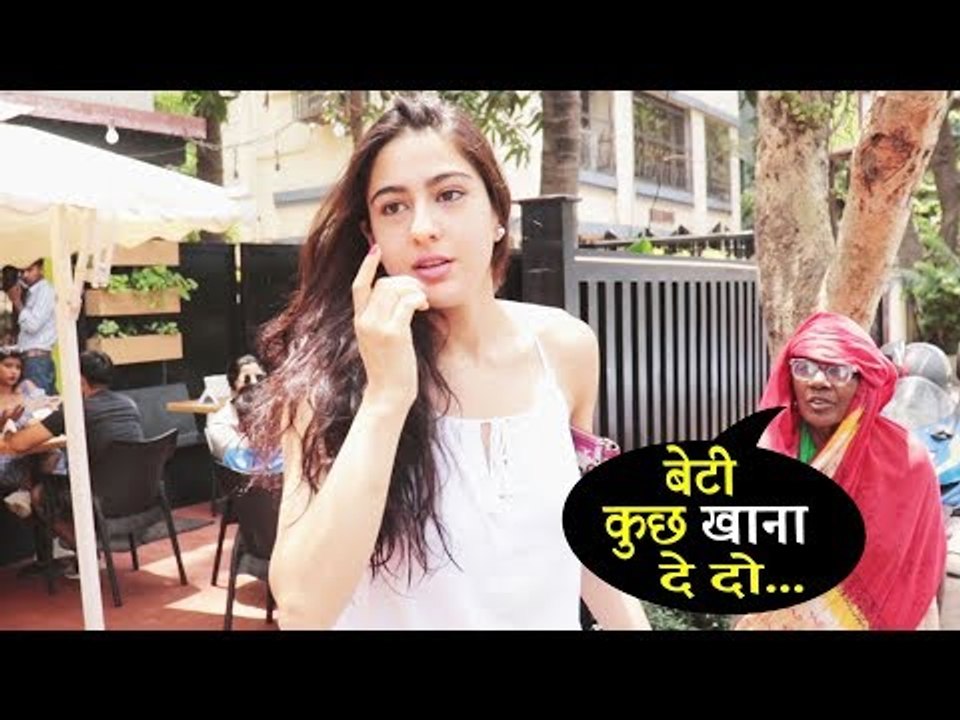 सैफ की बेटी सारा अली खान से माँगा 'भिखारी' ने 'खाना' - आगे क्या हुआ देखके पिघल जायेंगे आप