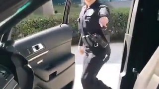 Female Cop Doing Kiki Challenge Amazing