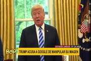 EEUU: Donald Trump acusa a Google de ocultar noticias positivas sobre él y su partido